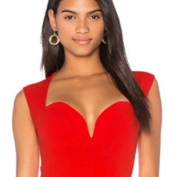 Nookie Madonna Midi Dress in Cherry - Picture 4 of 4